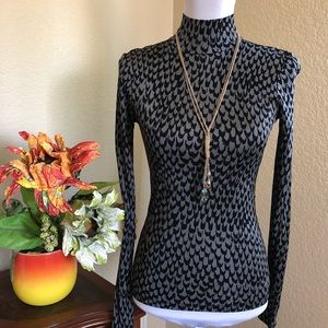 Moda International Backless Slinky Turtle Neck Top